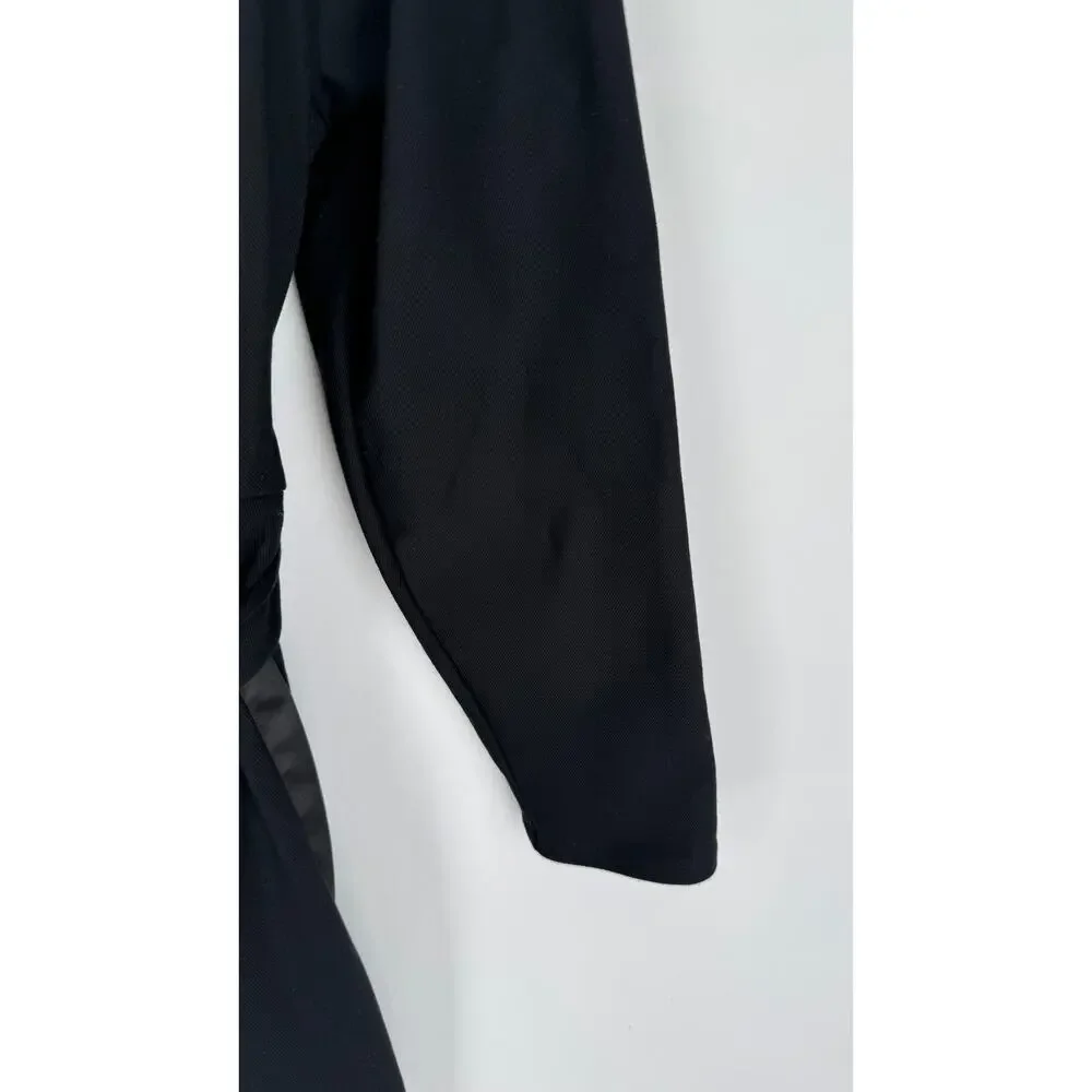 Torrid Womens Mini Tuxedo Dress Plus Size 20 Black Long Sleeve Short Tie Belt - Picture 8 of 13